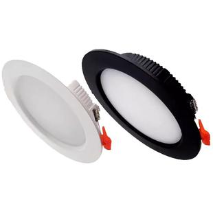 房顶天花板灯4000k中性光超薄筒灯LED黑壳白壳3000K暖光自然光30W