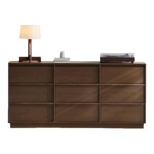 林氏家居骨骼线九斗柜储物柜中古风客厅靠墙置物收纳柜子林氏木业