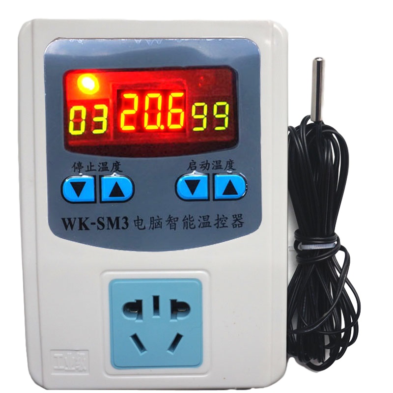 电子温控仪温控器开关插座SM3温度控制养殖爬虫大棚保温箱恒温器