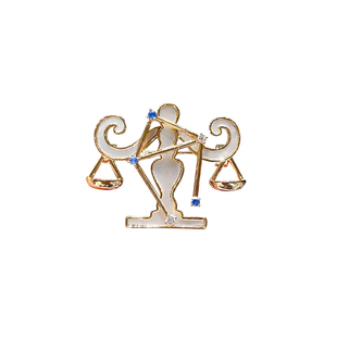 射手天秤座胸针高端精致时尚情侣别针西装胸花胸章个性衣服配饰品