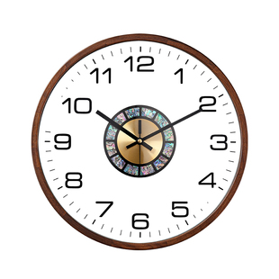 2026新款钟表客厅挂钟轻奢挂墙高级感大气时钟免打孔静音家用石英