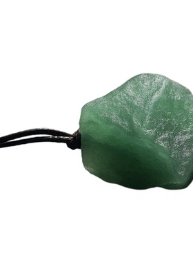 不生气毛衣链绿色挂坠森系东陵玉