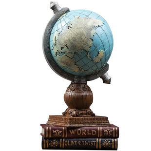 【曼塔】怀旧地球仪摆设客厅复古办公室书柜书架酒柜装饰品柜摆件