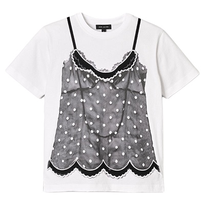 【季末折扣】MARC JACOBS/莫杰 MJ 纯棉立体印花波点设计T恤上衣