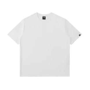 半墨大码男装纯棉短袖t恤宽松圆领纯色基础款打底衫胖子半袖体恤