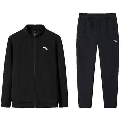 安踏男运动套装加绒保暖两件套