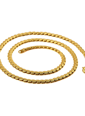 GD权志龙18K金短款压花纹锁骨链