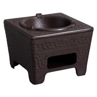 裕隆全四方兽纹铸铁炭炉围炉煮茶高端铁碳炉仿古功夫茶具烧水风炉