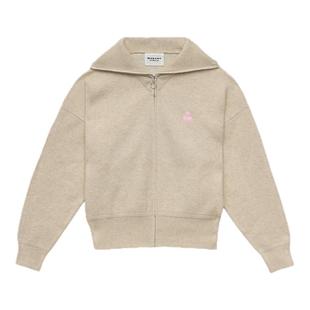 MARANT ETOILE2025早秋新款AXELLE翻领半拉链毛衫女