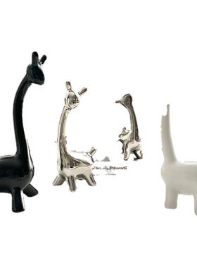 轻奢高档酒柜鹿摆件装饰品