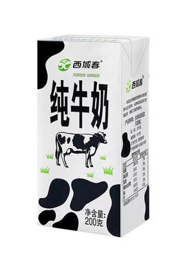 西域春纯牛奶黑白砖206g*20