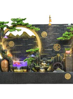 水幕墙流水屏风假山别墅公司水景墙喷泉造景酒店大堂循环水景观