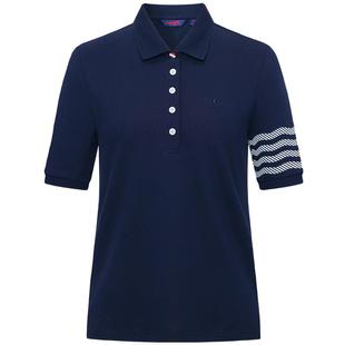 Navigare意大利小帆船修身短袖女T恤25夏季新款凉感短款POLO衫女