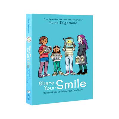 英文原版 Raina Telgemeier的讲故事指南 互动笔记本 漫画创作 Share Your Smile: Raina's Guide to Telling Your Own Story