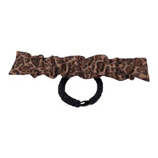 懒人高马尾不塌啪啪圈头绳女高级感复古豹纹多功能盘发神器头发圈