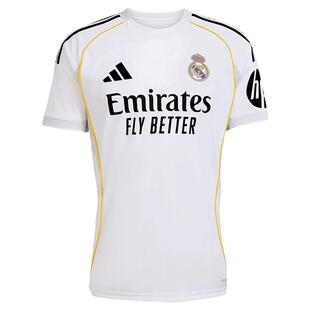 天朗足球阿迪达斯皇马25/26赛季主场球迷版透气球衣足球服JJ1931