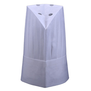 一次性厨师帽子无纺布厨师帽纸帽高帽男女士儿童厨房帽加厚工作帽