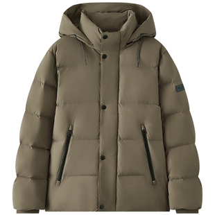 Marc O'Polo/MOP冬季新款气质可脱卸短款连帽羽绒服男士保暖外套