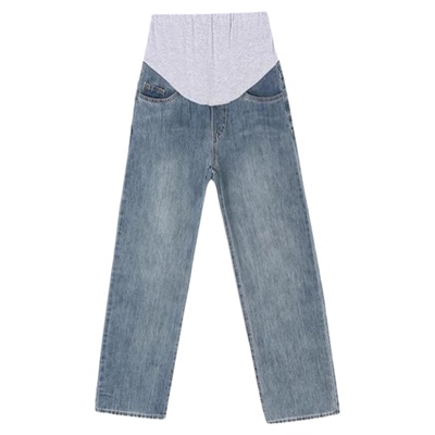 AUMS孕妇阔腿牛仔裤显瘦不掉档