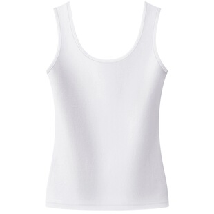 2025新款女士纯棉背心美背百搭打底瑜伽跑步内搭双U领中长款夏