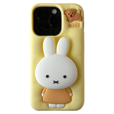 乐乐心愿屋 日本Miffy米菲兔支架可爱适用苹果17promax手机壳iPhone16软硅胶套154plus卡通13防摔礼物粉色ins