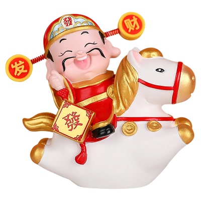 马上有钱花2026财神桌面招财摆件