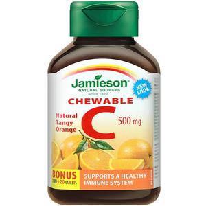 【自营】健美生500mg高含量维C咀嚼片120片