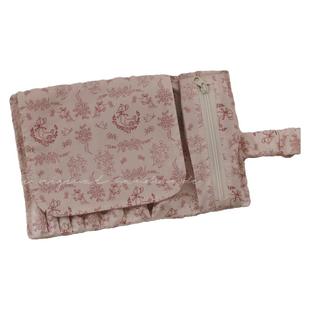 原创迷你短杆化妆刷收纳包碎花棉布便携式温柔可爱钩针收纳笔刷包