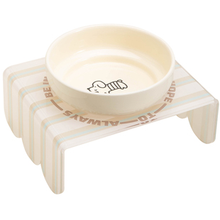 Petdebby简约大口径猫碗陶瓷狗狗喝水碗粮碗狗食盆宠物猫咪吃饭碗