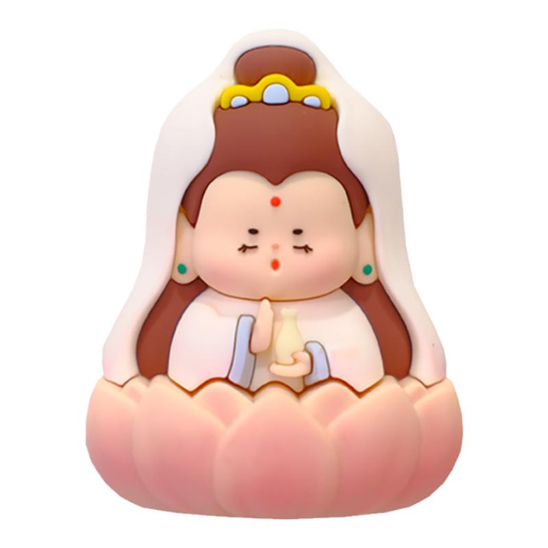 可爱神仙冰箱贴磁贴财神爷观音文曲星月老贡品创意装饰防撞磁铁