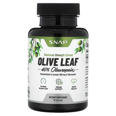 Snap Supplements,橄榄叶，特强型，750 毫克，60 粒胶囊