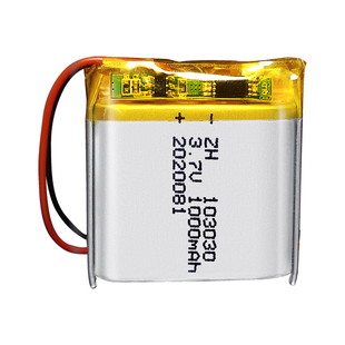 103030电池蓝牙音箱美容仪GPS导航发热服对讲机充电3.7V1000毫安