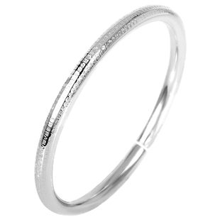 心经银手镯9999纯银手镯女开口百福银镯子实心闭口经文手环送女友