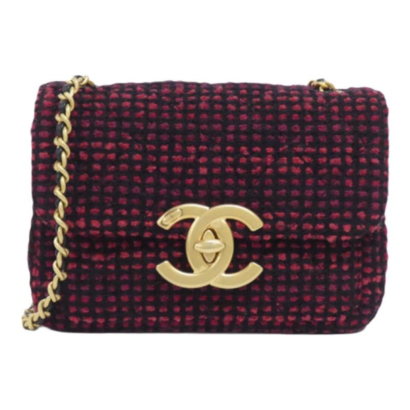 中古CHANEL香奈儿通用毛呢斜挎包