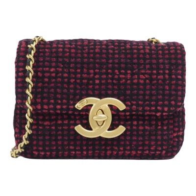 中古CHANEL香奈儿通用毛呢斜挎包
