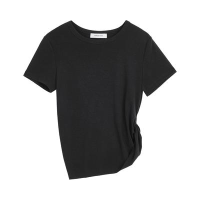 concise-white/简白扭结短袖