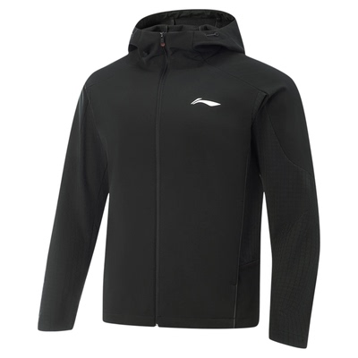 李宁外套 2025冬季新品男子加绒保暖反光防泼水软壳外套AFDVB55