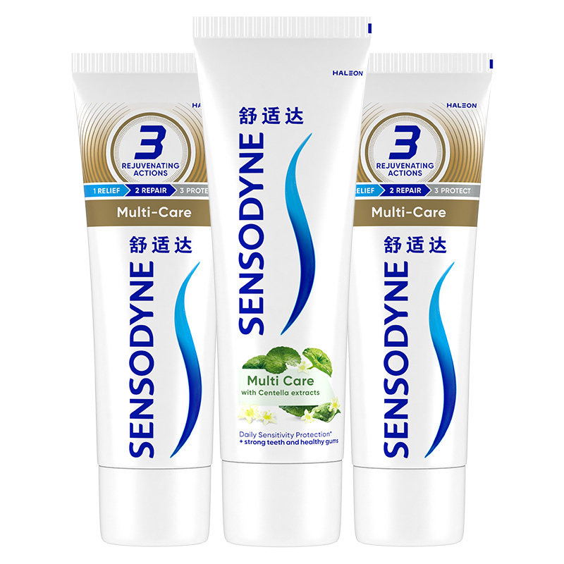 【香菇来了】舒适达多效护理多效臻护抗敏感牙膏100g*3
