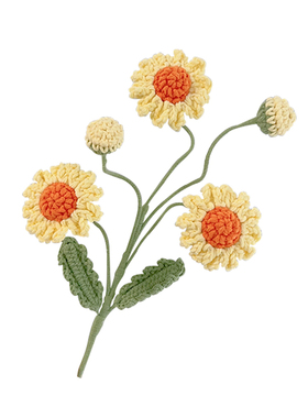 手工编织毛线花束成品小雏菊