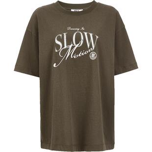 ONLY2025夏季新款舒适亲肤多工艺图案圆领宽松中长款短袖T恤女