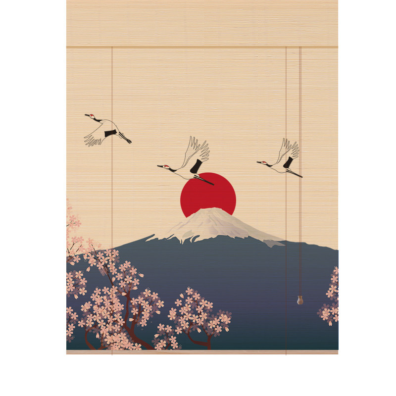 印花隔断竹帘印花隔断榻榻米