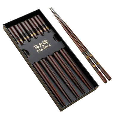 日式抗菌防霉家用尖头防滑木筷