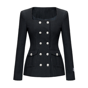 HTCU 艾米丽 复古非正式学院风休闲西装收腰衬衫外套JK制服套装裙