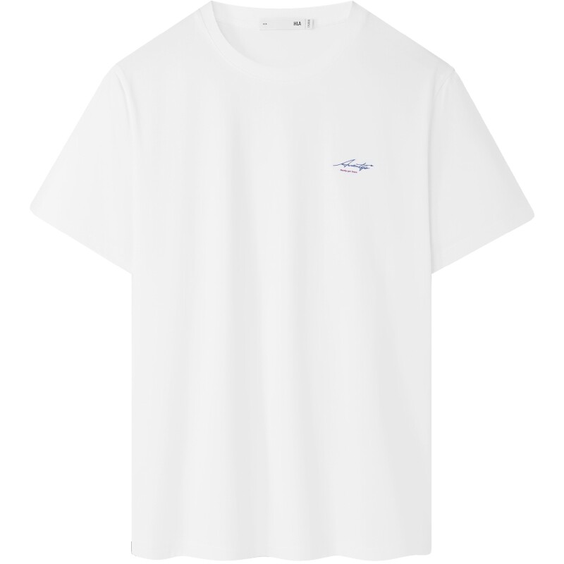 HLA/海澜之家轻商务时尚短袖T恤26夏季新凉感大码简约休闲短t男士