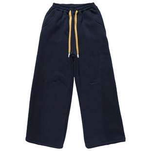 女童加厚绒裤子一条过冬裤冬装宽松阔腿裤儿童特厚保暖女孩加绒裤