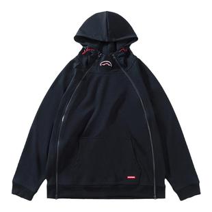 SprayGround26春季鲨鱼嘴套头卫衣男女美式宇航领连帽拉链帽衫潮