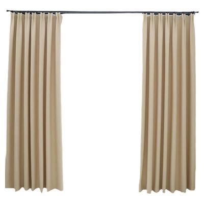 中古风色织棉麻遮光窗帘上门定制