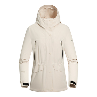 [胡杨林]诺诗兰冲锋衣三合一女新款户外黄色外套男徒步登山服官方