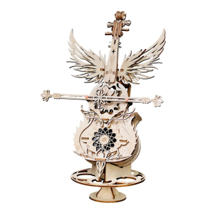 秘境电动大提琴八音盒立体拼图木质拼装手工diy音乐盒送女生礼物