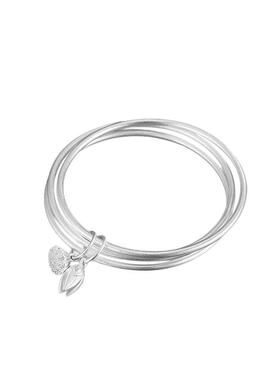 香港正生纯银莲蓬手镯女百搭